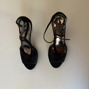 Black Peep-toe Heels